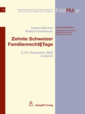 cover image of Zehnte Schweizer Familienrecht§Tage